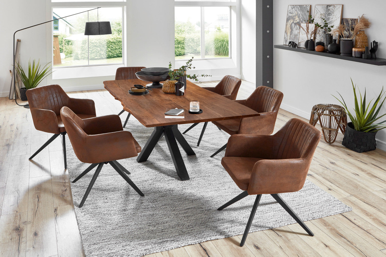#nussbaumfarben #260x100 #spider-gestellschwarz