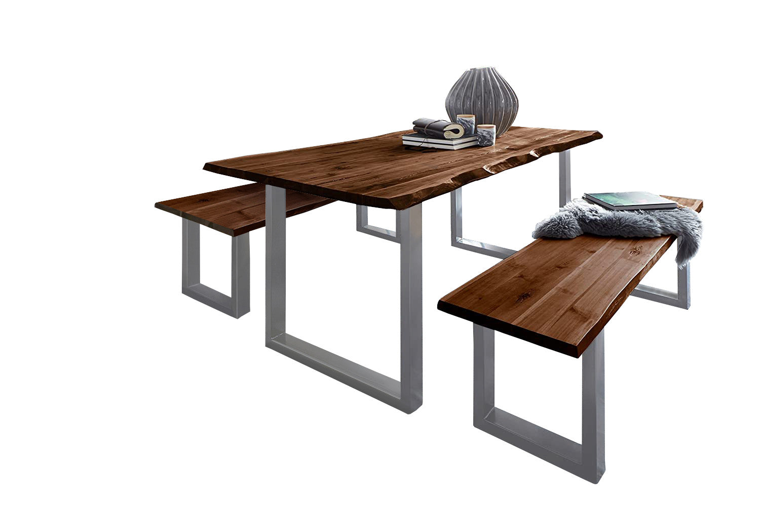 #nussbaumfarben #140x80 #u-gestellsilber