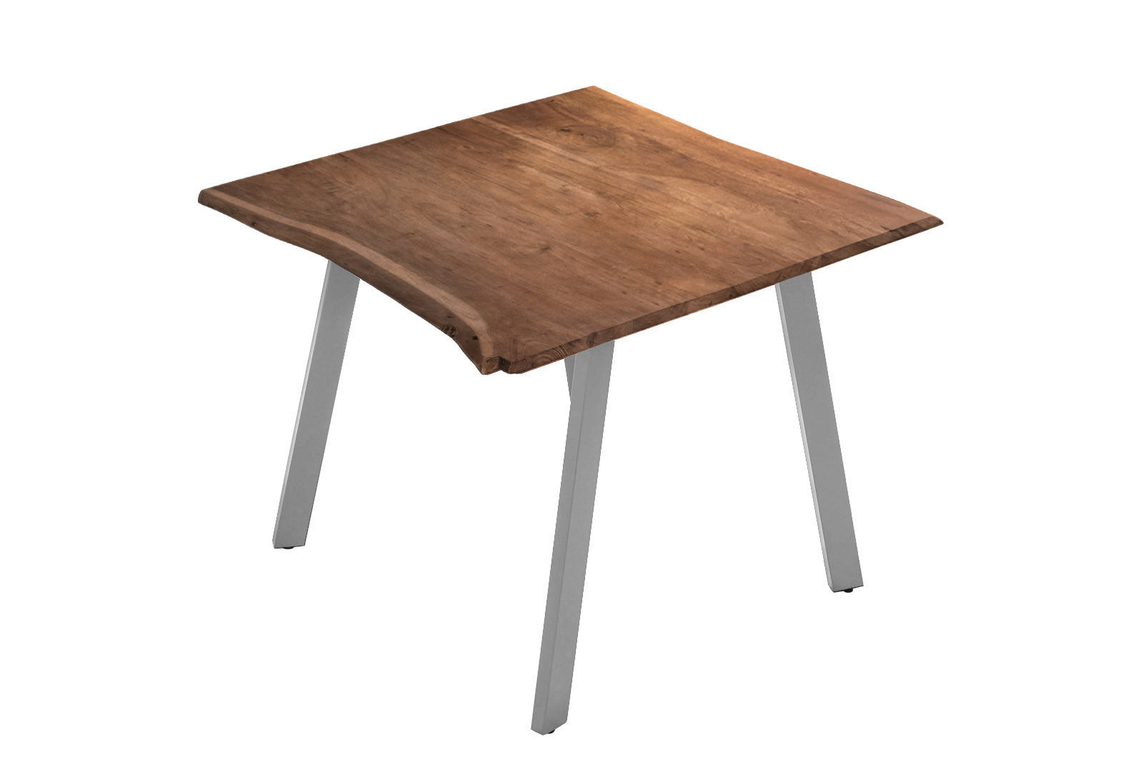 #nussbaumfarben #90x90 #vierfuß-gestellsilber
