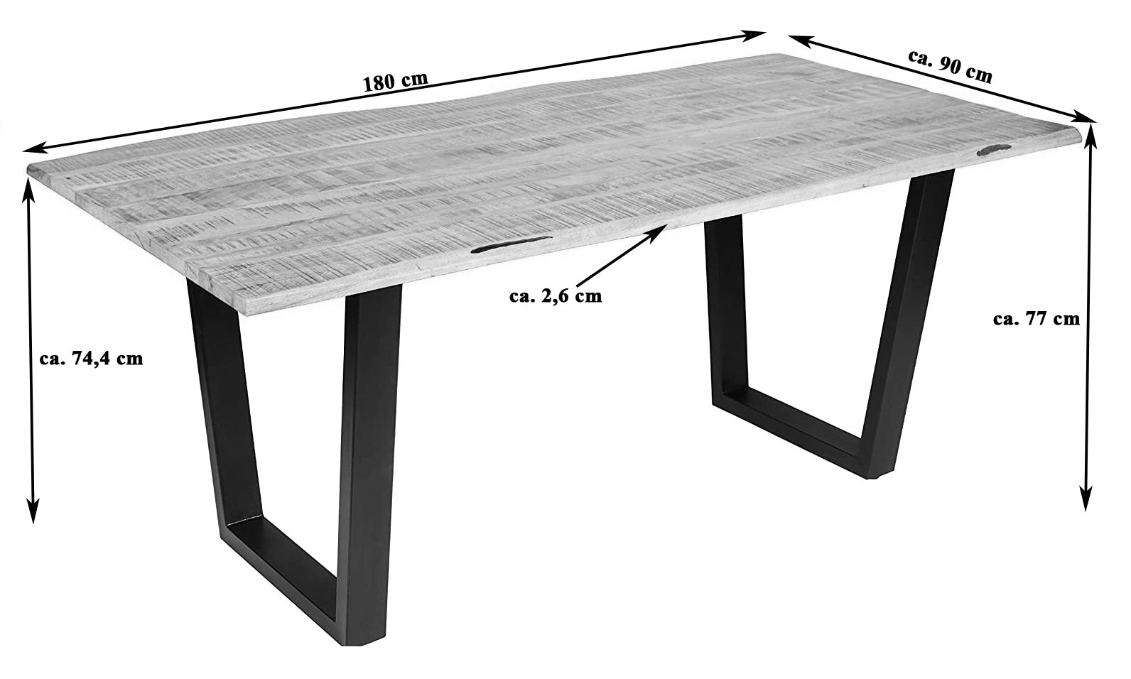#180x90 #v-gestellsilber