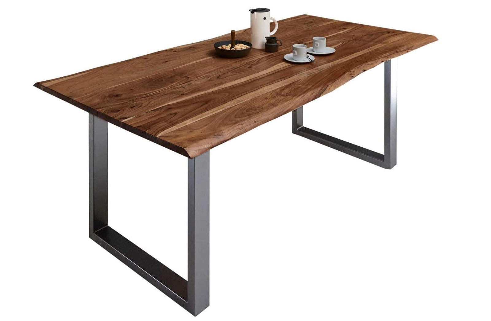 #nussbaumfarben #180x90 #u-gestellsilber