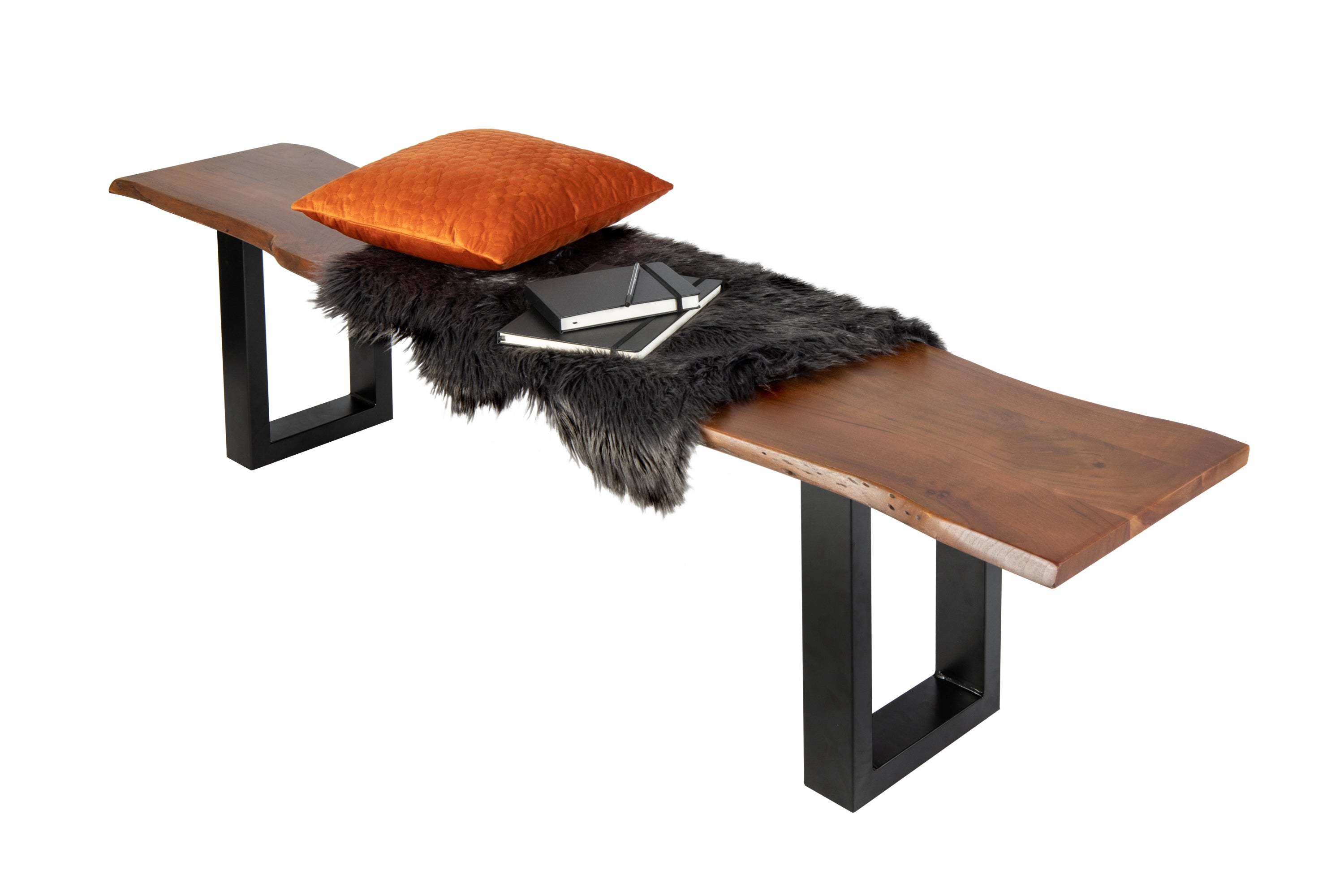 #nussbaumfarben #220cm #u-gestellschwarz