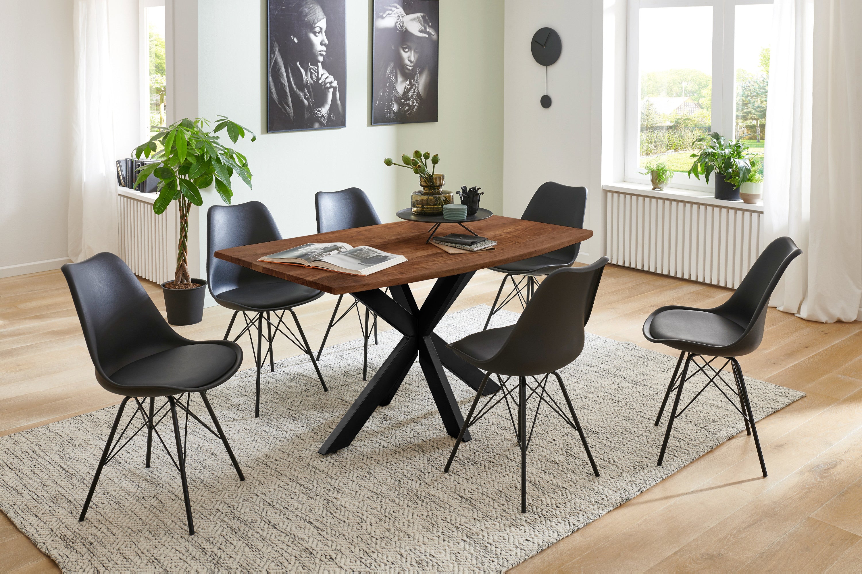 #nussbaumfarben #140x80 #spider-gestellschwarz