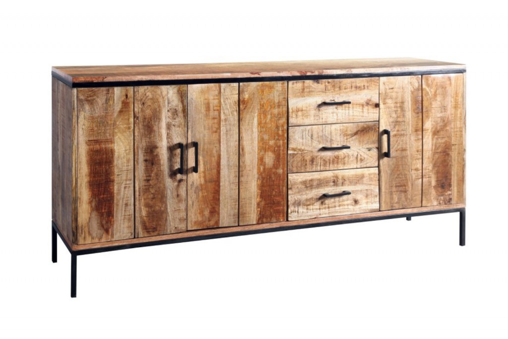 B-Ware Einzelstück Sideboard Kommode 180 x 80 x 40 cm Mangoholz Natur BARCELONA